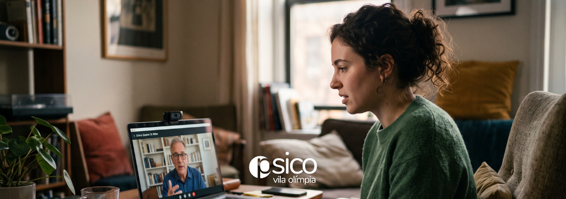 Entenda como funciona a terapia psicológica online, seus benefícios, regulamentação e privacidade. Agende sua consulta na Psico Vila Olímpia.